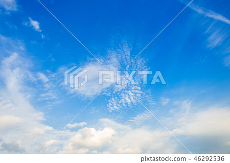 blue sky background texture with white clouds. 46292536