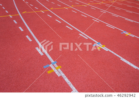 White lines of stadium and texture White lines of stadium and texture 46292942