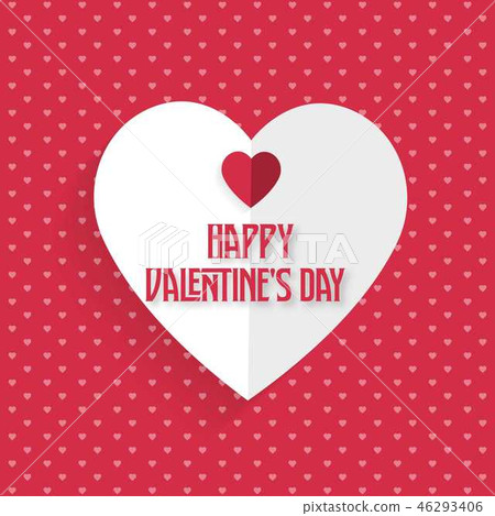 Happy Valentine's day card vector pink background 46293406