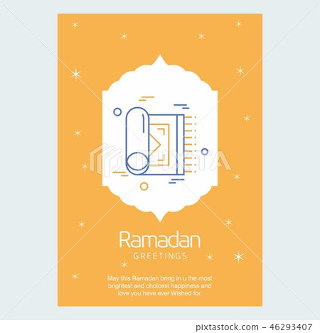 Ramadan Kareem Vector calligraphy greeting card  46293407