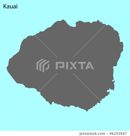 High quality map of island 46293687