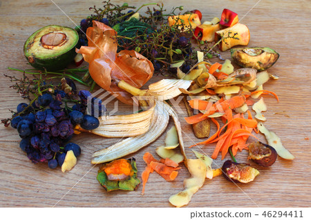Domestic waste for compost from fruits Domestic waste for compost from fruits 46294411