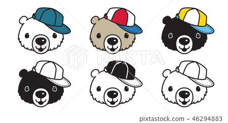 Bear vector polar bear cap hat baseball cartoon Bear vector polar bear cap hat baseball cartoon 46294883