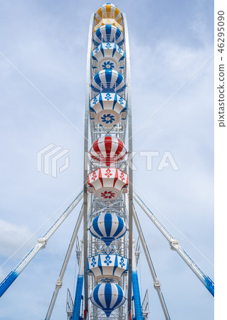 Ferris Wheel, low angle view of a big Ferris Wheel Ferris Wheel, low angle view of a big Ferris Wheel 46295090