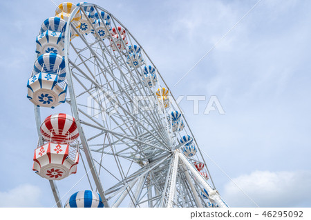 Ferris Wheel, low angle view of a big Ferris Wheel Ferris Wheel, low angle view of a big Ferris Wheel 46295092