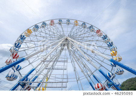Ferris Wheel, low angle view of a big Ferris Wheel Ferris Wheel, low angle view of a big Ferris Wheel 46295093