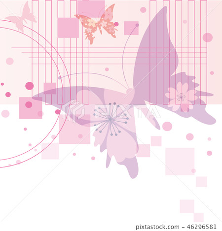 Spring butterfly background - Stock Illustration [46296581] - PIXTA