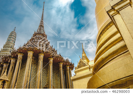 Wat Phra Kaew in the Royal Palace of Thailand. Wat Phra Kaew in the Royal Palace of Thailand. 46298003