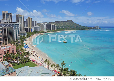 Hawaii Landscape (Waikiki Beach and Diamond Head) 46298579