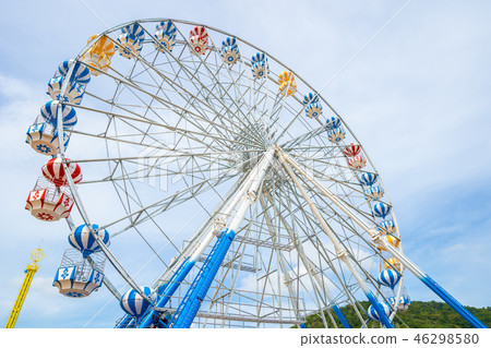 Ferris Wheel, low angle view of a big Ferris Wheel Ferris Wheel, low angle view of a big Ferris Wheel 46298580