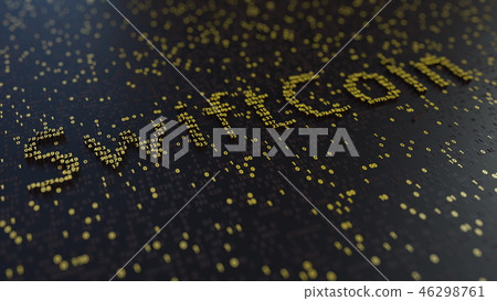 SwiftCoin word made of golden numbers. 3D rendering 46298761