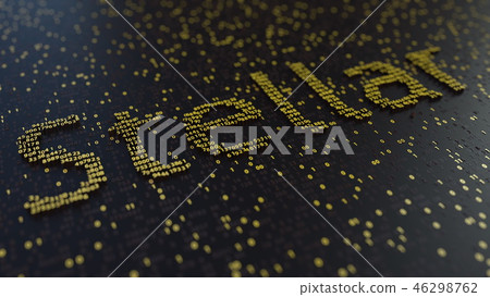 Stellar word made of golden numbers. 3d rendering 46298762