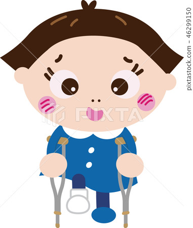 Use a crutch _ girl (illness 6) 46299150