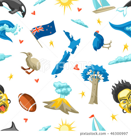 New Zealand seamless pattern. 46300997