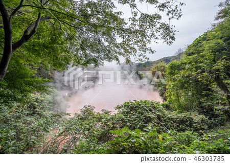 日本 國家指定名勝 血之池地獄溫泉 chinoike jigoku blood pond hell 日本 國家指定名勝 血之池地獄溫泉 chinoike jigoku blood pond hell 46303785