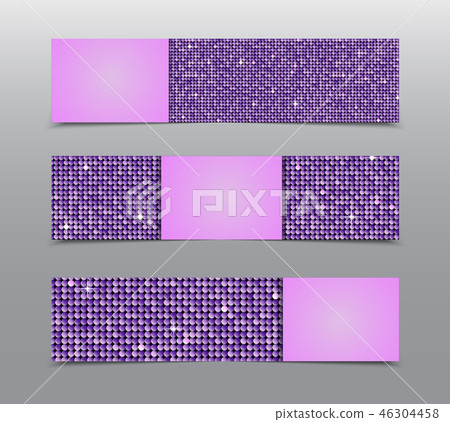 The Banner Purple Sequins Glitter, Sparkle, Back. 46304458