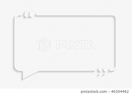The Vector Speech Bubble Quote Blank Template. 46304462
