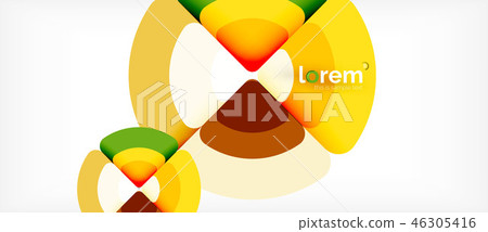 Circles and triangles geometric abstract background. Trendy abstract layout template for business or Circles and triangles geometric abstract background. Trendy abstract layout template for business or 46305416