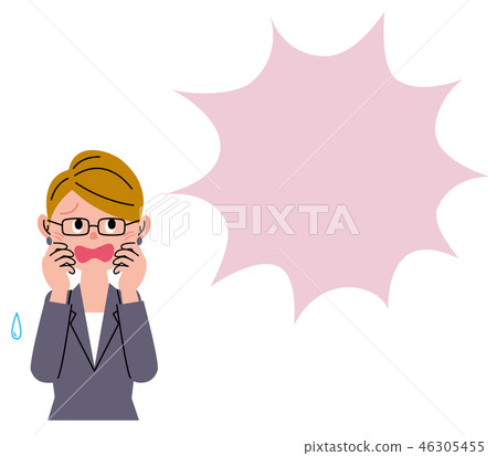 可怕的演講泡沫職業女性 46305455