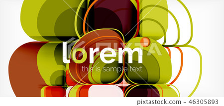 Abstract background - geometric multicolored round shapes composition. Trendy abstract layout Abstract background - geometric multicolored round shapes composition. Trendy abstract layout 46305893
