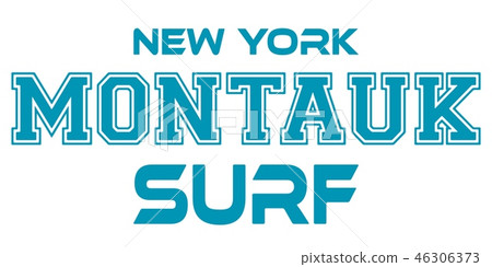 Montauk Surfing. Urban Apparel Design Typography 46306373