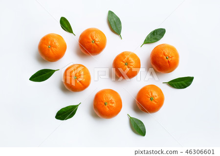 Mandarin Orange. White Background Mandarin Orange. White Background 46306601