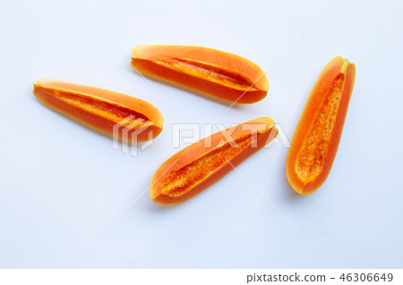 papaya on white background 46306649
