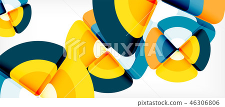 Circles and triangles geometric abstract background. Trendy abstract layout template for business or Circles and triangles geometric abstract background. Trendy abstract layout template for business or 46306806