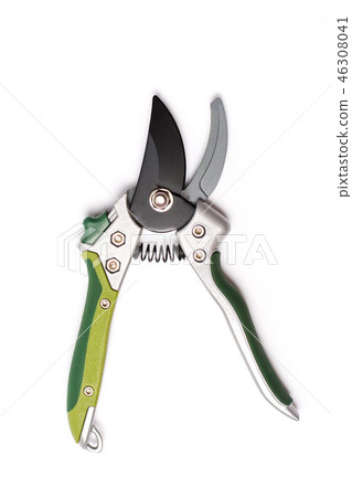Gardening scissors isolated on white Gardening scissors isolated on white 46308041