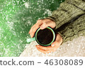 Christmas mug of hot drink. 46308089