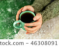 Christmas mug of tea or coffe. 46308091