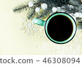 Christmas mug of tea or coffe. 46308094