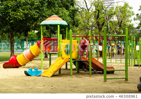 colorful playground in the park 46308961