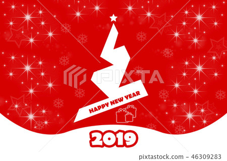 Red poster for the New Year and Christmas 46309283