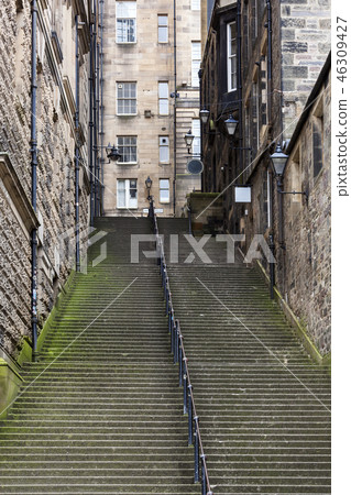 Staircase in Edinburgh old town Staircase in Edinburgh old town 46309427