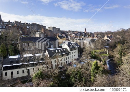 View on Dean village in Edinburgh View on Dean village in Edinburgh 46309471