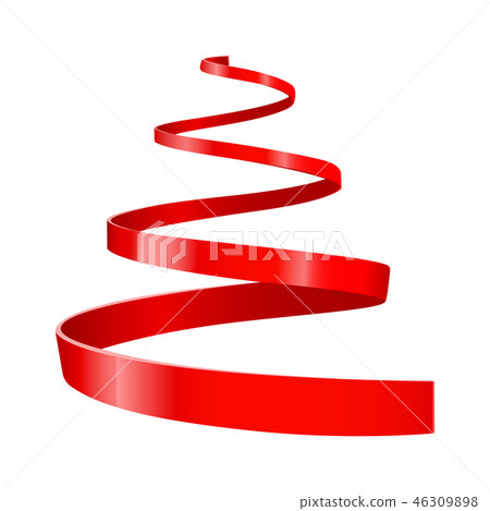 Red ribbon streamer - Stock Illustration [46309898] - PIXTA