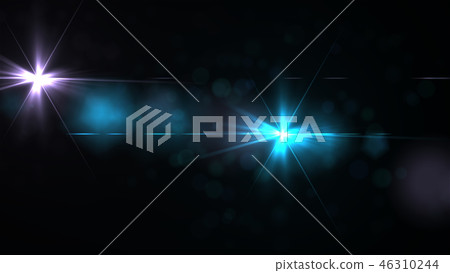 Abstract background with lights in space, 3d rendering 46310244