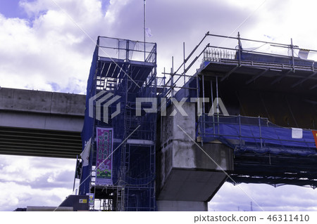 National highway No. 2 Tamashima bypass Funaho viaduct construction National highway No. 2 Tamashima bypass Funaho viaduct construction 46311410