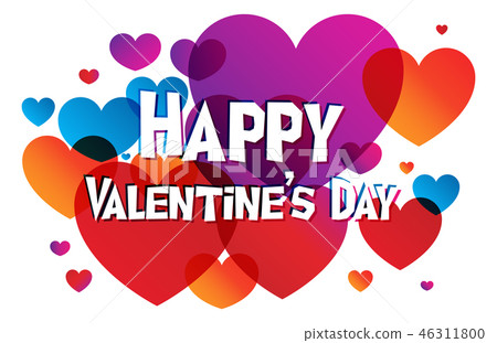 Valentine greeting card in trendy colortransition 46311800