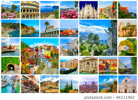 Collage of major Italian travel destinations Collage of major Italian travel destinations 46311962