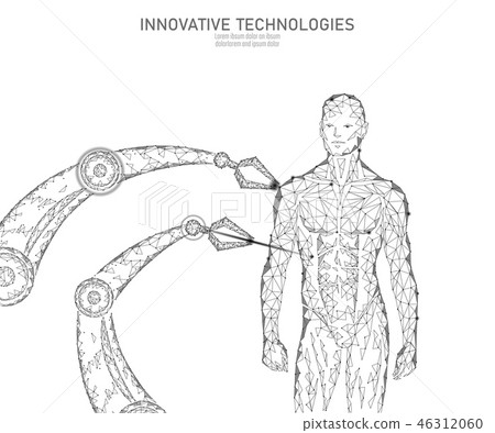 Abstract human body anatomy. DNA engineering science innovation technology. Genome health research Abstract human body anatomy. DNA engineering science innovation technology. Genome health research 46312060