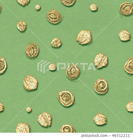 Seamless pattern with golden glitter spots 46312211