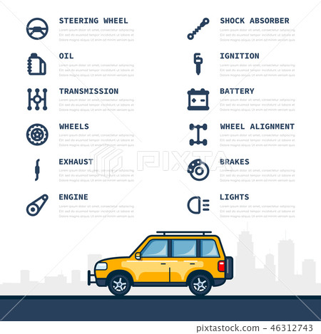Car service infographic Car service infographic 46312743
