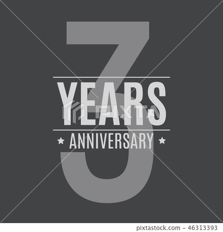 Template Logo 3 Years Anniversary Vector Illustration Template Logo 3 Years Anniversary Vector Illustration 46313393
