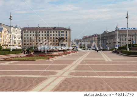 Independence square in Minsk. 46313770