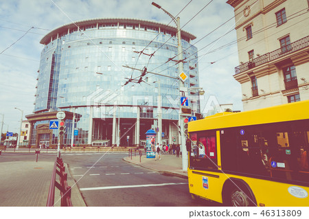 View of center of Minsk. Station Square. Minsk. View of center of Minsk. Station Square. Minsk. 46313809