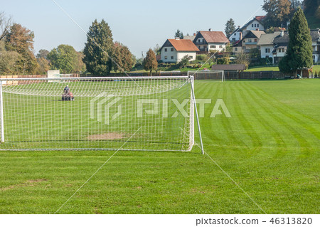 sports ground football field in the village sports ground football field in the village 46313820