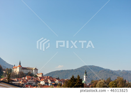 Kranj Slovenia beatiful town in Alps landscape Kranj Slovenia beatiful town in Alps landscape 46313825