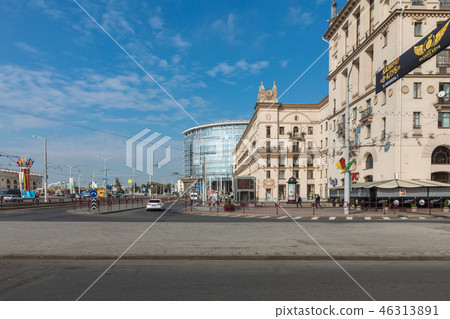 View of center of Minsk. Station Square. Minsk. View of center of Minsk. Station Square. Minsk. 46313891